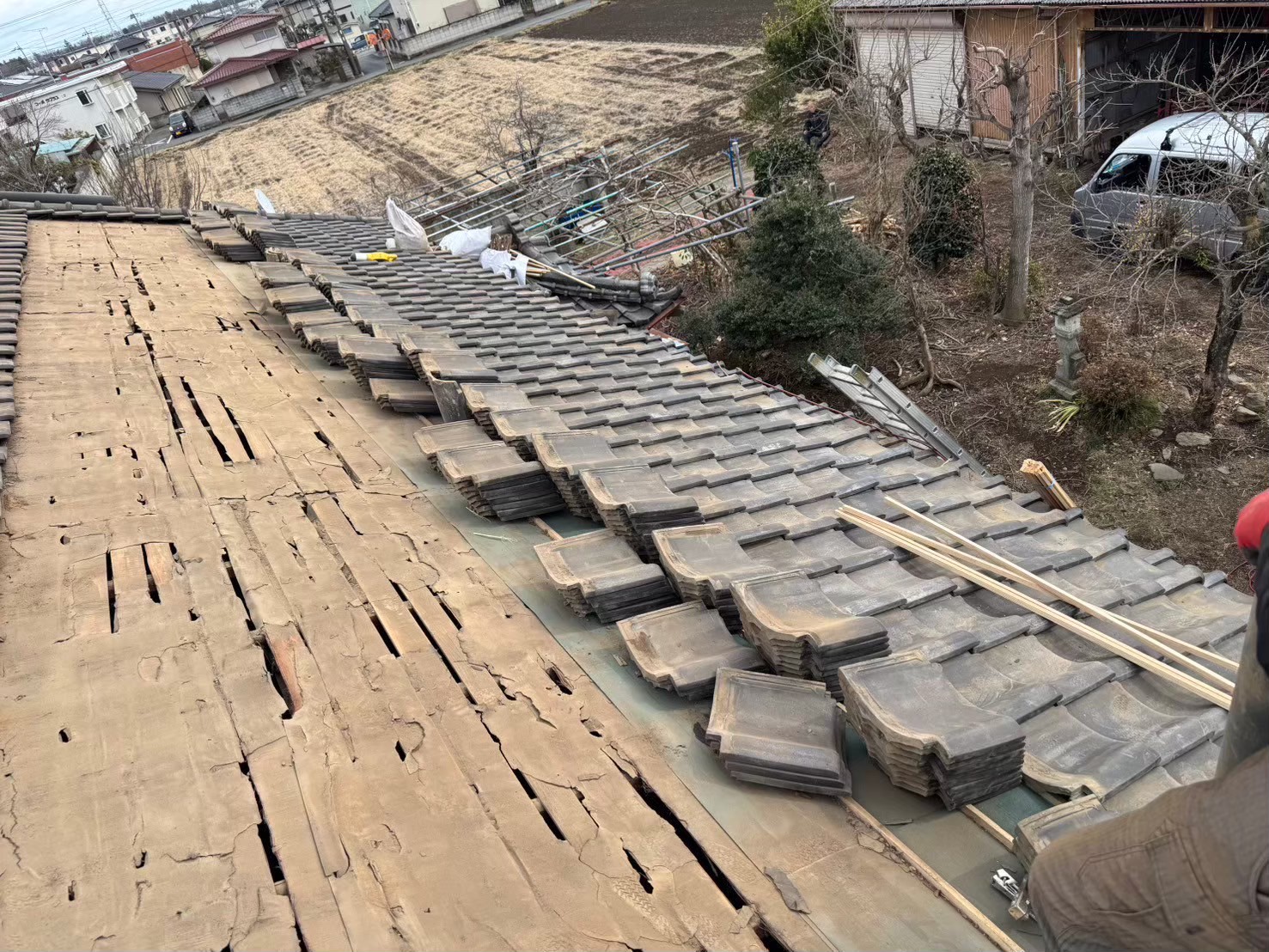 瓦屋根の屋根工事